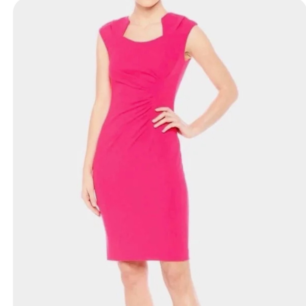 Calvin Klein Hot Pink Sleeveless Sheath Dress